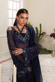 Beige Embroidered Organza Ensemble With Dupatta Pakistani Party