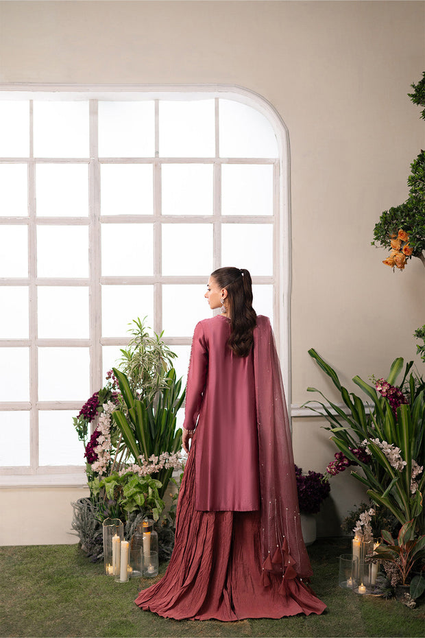 Pink Luxury Organza Ensemble With Dupatta Pakistani Designer