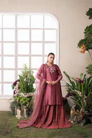 Pink Luxury Organza Ensemble With Dupatta Pakistani Designer
