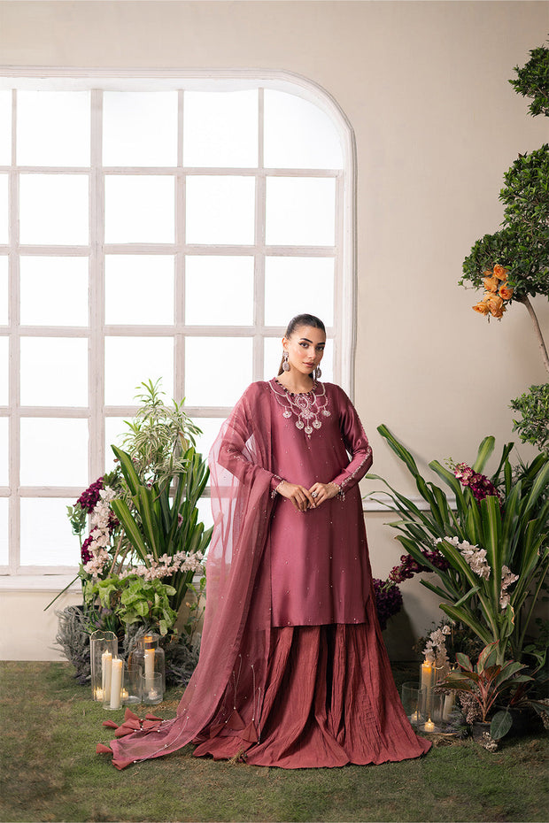 Pink Luxury Organza Ensemble With Dupatta Pakistani Designer