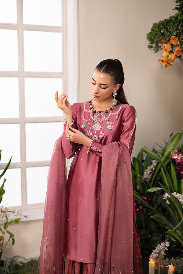 Pink Luxury Organza Ensemble With Dupatta Pakistani Designer
