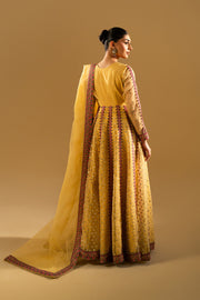 Magenta Embroidered Organza Gown Pakistani Designer Dress