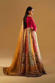 Olive Green Embroidered Organza Maxi Pakistani Dress