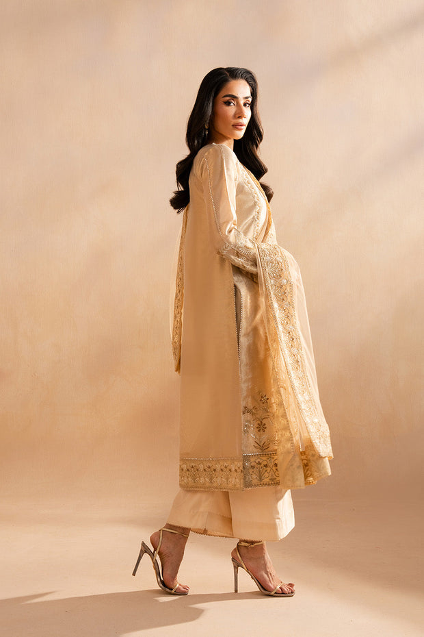 Gold Luxury Ensemble Pakistani Designer Dress