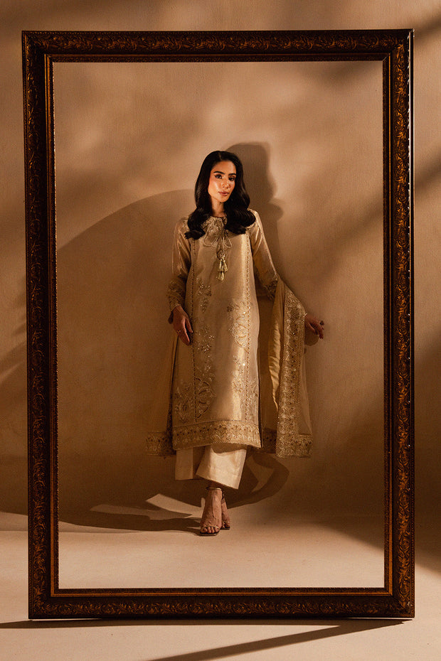 Gold Luxury Ensemble Pakistani Designer Dress