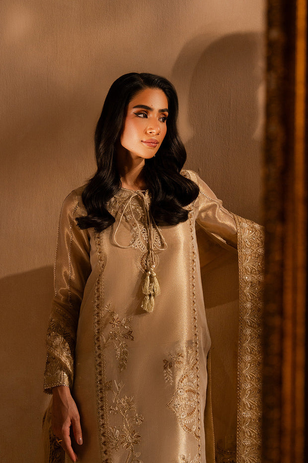 Gold Luxury Ensemble Pakistani Designer Dress