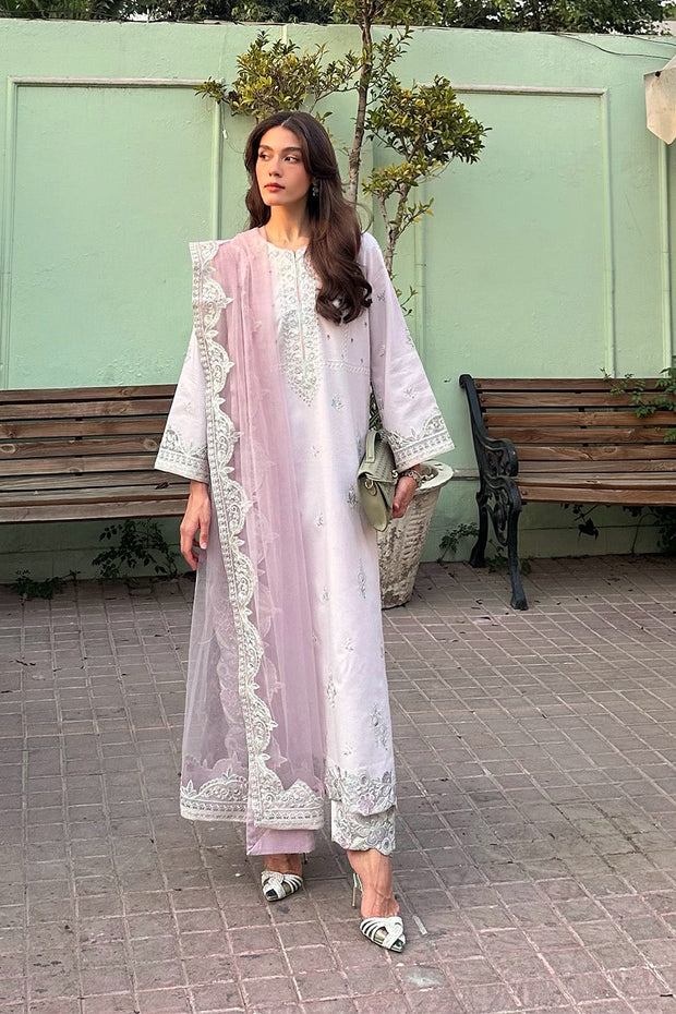 Blue Embroidered Organza Ensemble Pakistani Dress