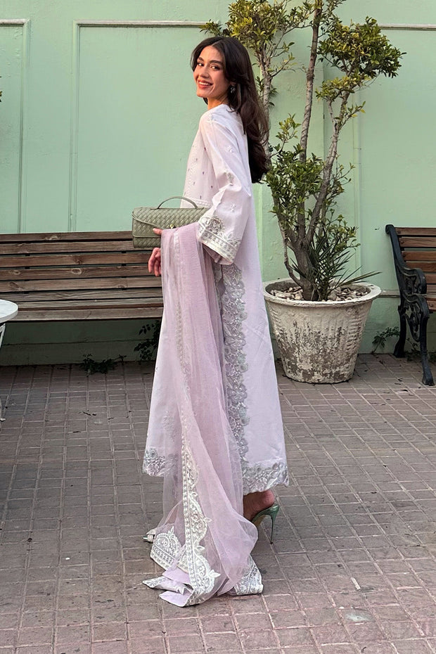 Blue Embroidered Organza Ensemble Pakistani Dress
