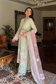 Dusty Pink Embroidered Organza Ensemble With Dupatta Pakistani