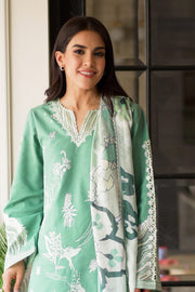 Green Embroidered Organza Ensemble With Dupatta Pakistani Dress