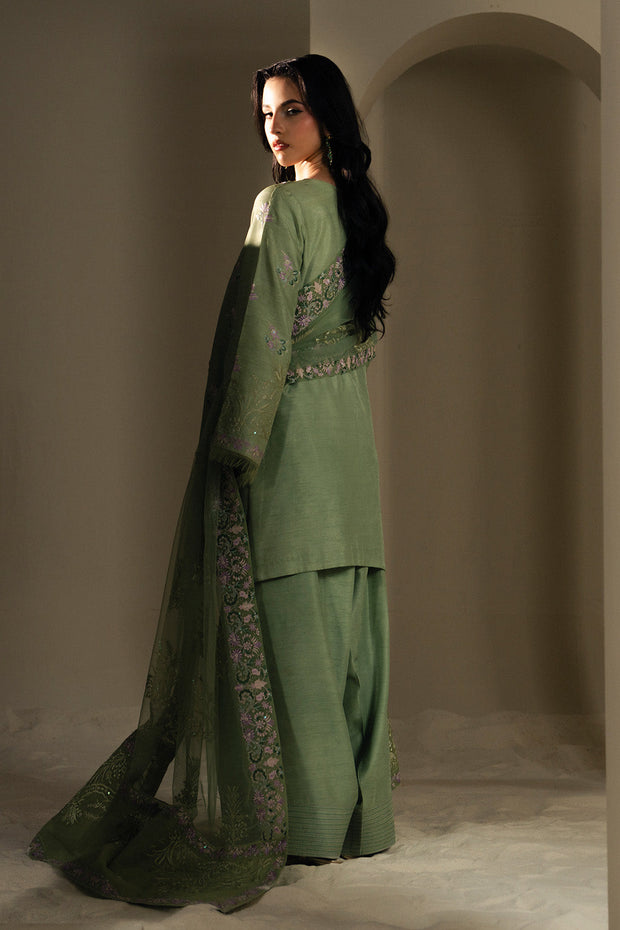 Beige Embroidered Organza Ensemble Pakistani Dress