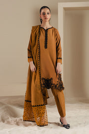Dusty Pink Embroidered Organza Ensemble Pakistani Designer Dress