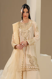 Grey Embroidered Silk Ensemble Pakistani Designer Dress