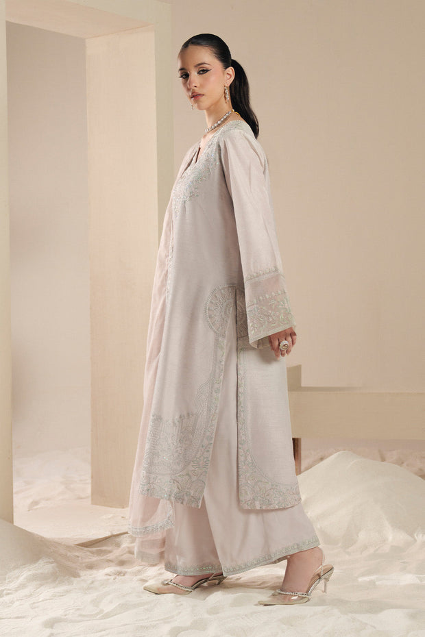 Green Embroidered Organza Ensemble With Dupatta Pakistani