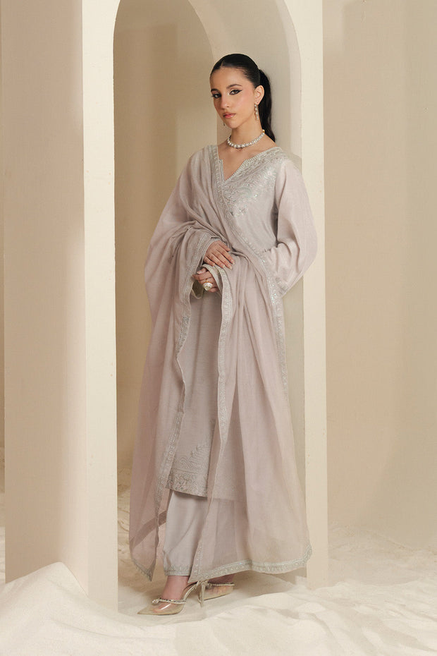 Green Embroidered Organza Ensemble With Dupatta Pakistani