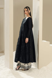 Black Embroidered Silk Ensemble Pakistani Dress