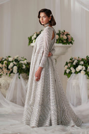 White Embroidered Organza Gown Pakistani Designer Dress