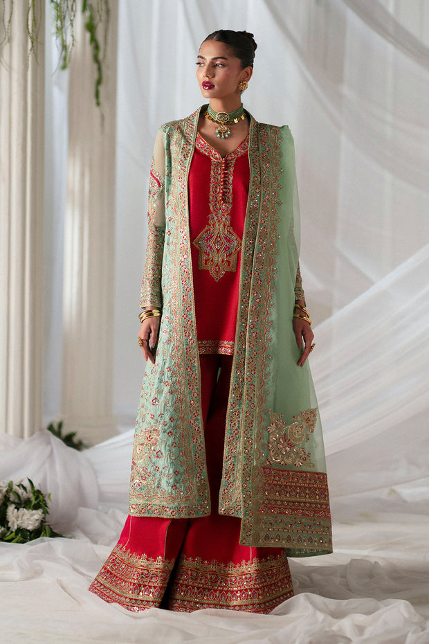 Dusty Pink Embroidered Silk Gown Pakistani Dress