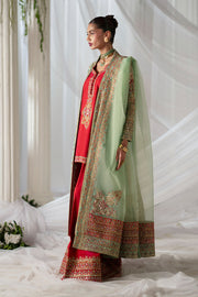 Dusty Pink Embroidered Silk Gown Pakistani Dress