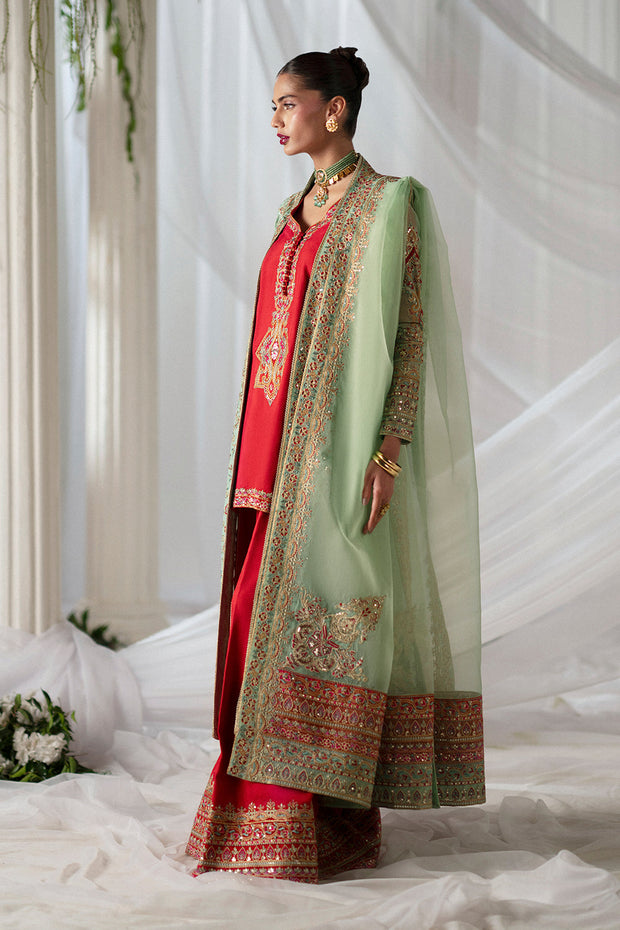 Dusty Pink Embroidered Silk Gown Pakistani Dress