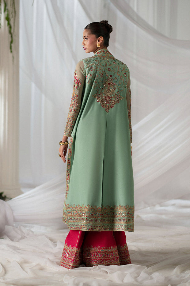 Dusty Pink Embroidered Silk Gown Pakistani Dress