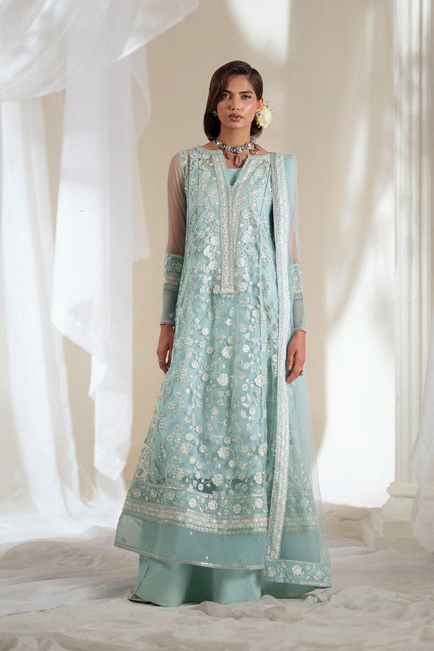 Silver Embroidered Ensemble Pakistani Dress