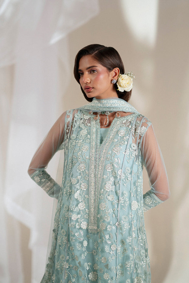 Silver Embroidered Ensemble Pakistani Dress