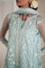 Silver Embroidered Ensemble Pakistani Dress