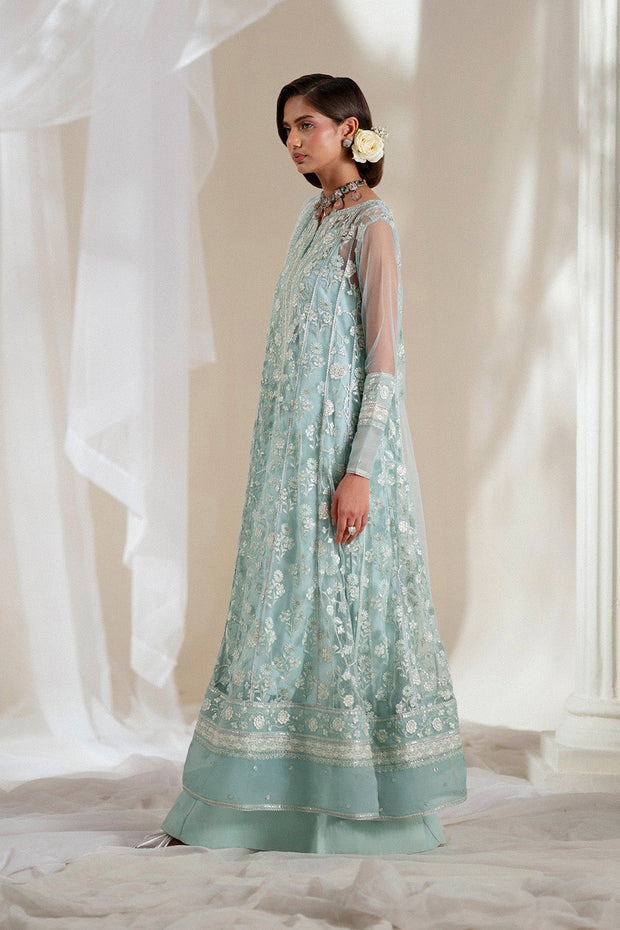Silver Embroidered Ensemble Pakistani Dress