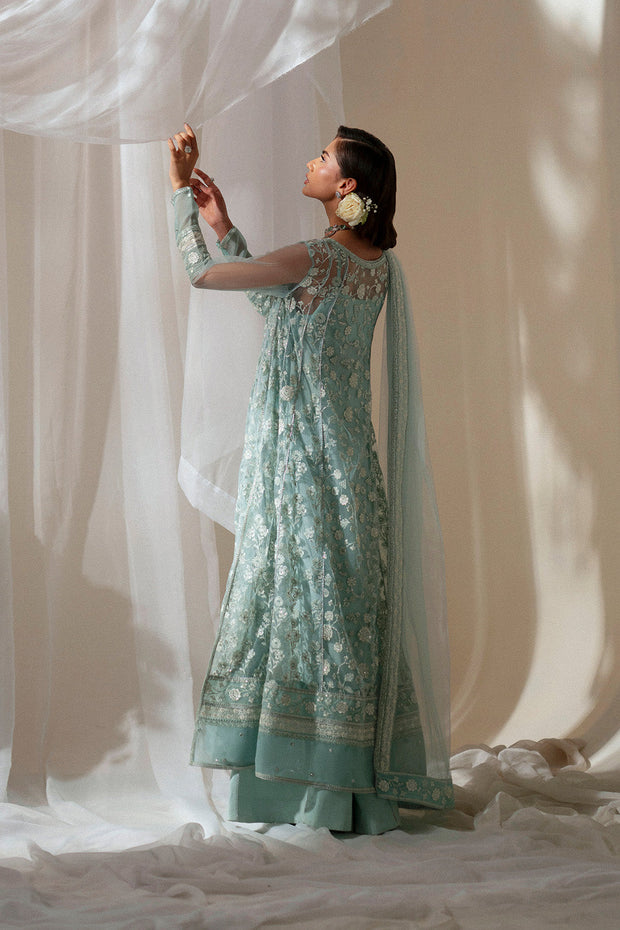 Silver Embroidered Ensemble Pakistani Dress