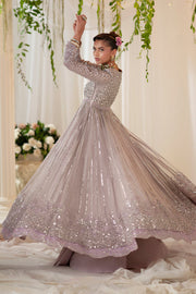 Beige Embroidered Gown Pakistani Party Dress
