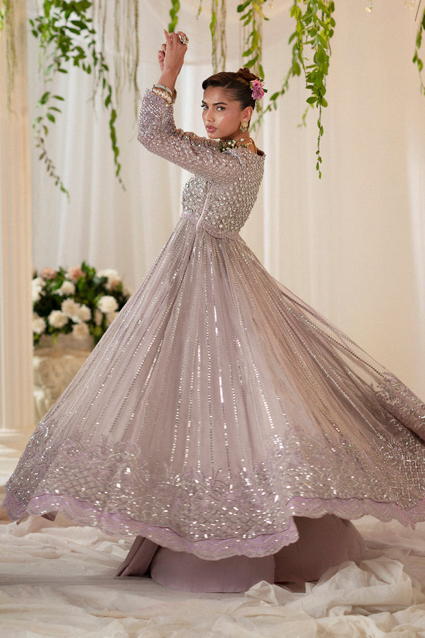 Beige Embroidered Gown Pakistani Party Dress