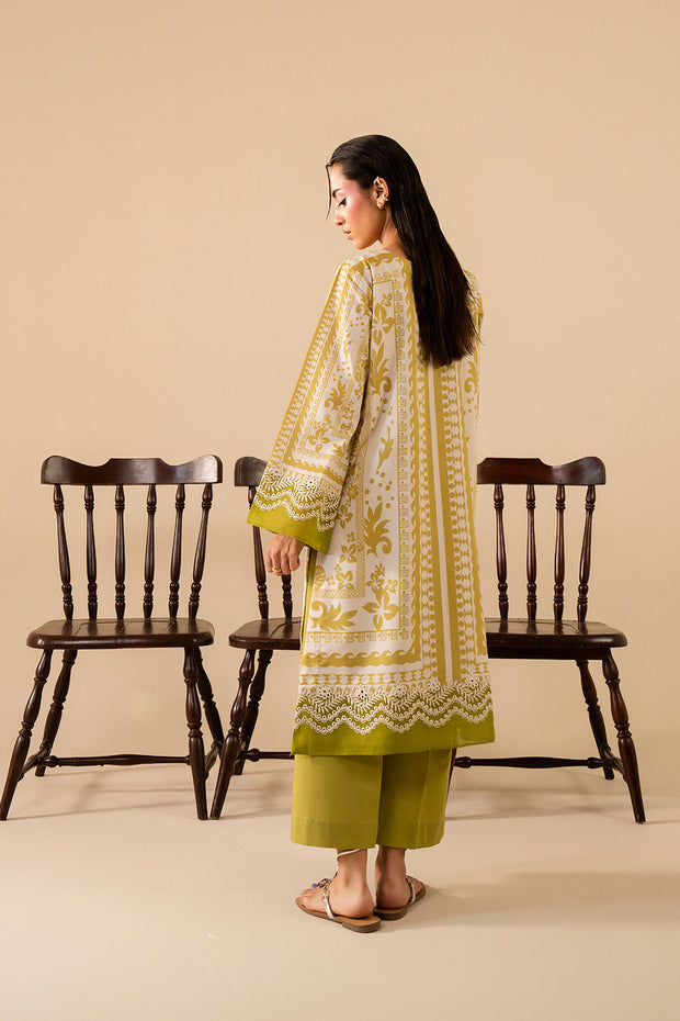Green Printed Lawn Shirt And Trouser