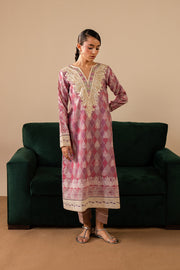 Off White Embroidered Lawn Shirt And Trouser