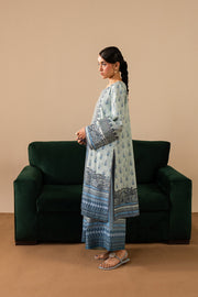 Light Blue Embroidered Lawn Pakistani Designer Dress