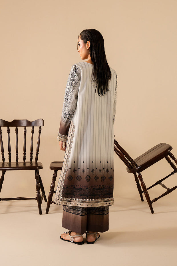 Beige Embroidered Lawn Ensemble Pakistani Dress