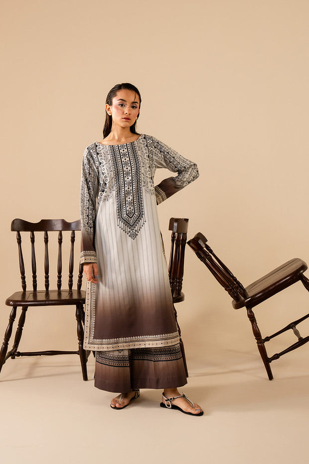 Beige Embroidered Lawn Ensemble Pakistani Dress