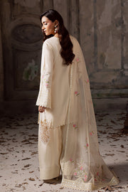 Ivory Embroidered Organza Ensemble With Dupatta Pakistani
