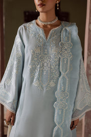 Grey Embroidered Organza Ensemble With Dupatta Pakistani Dress