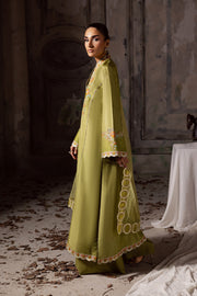 Green Embroidered Silk Ensemble With Dupatta Pakistani Designer