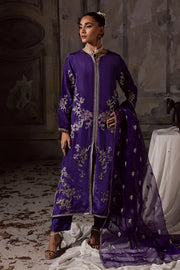 Purple Embroidered Organza Ensemble With Dupatta Pakistani