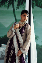 Silver Embroidered Organza Ensemble With Dupatta Pakistani