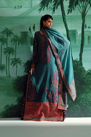 Orange Embroidered Cotton Ensemble Pakistani Dress