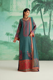 Orange Embroidered Cotton Ensemble Pakistani Dress