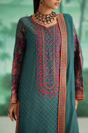 Orange Embroidered Cotton Ensemble Pakistani Dress