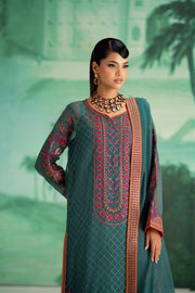 Orange Embroidered Cotton Ensemble Pakistani Dress