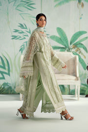 Green Embroidered Net Ensemble Pakistani Designer Dress
