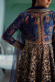 Grey Embroidered Organza Gown Pakistani Party Dress