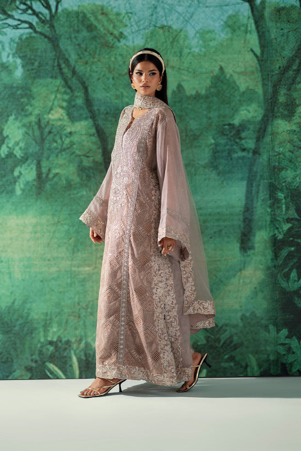 Sea Green Embroidered Cotton Ensemble Pakistani Dress