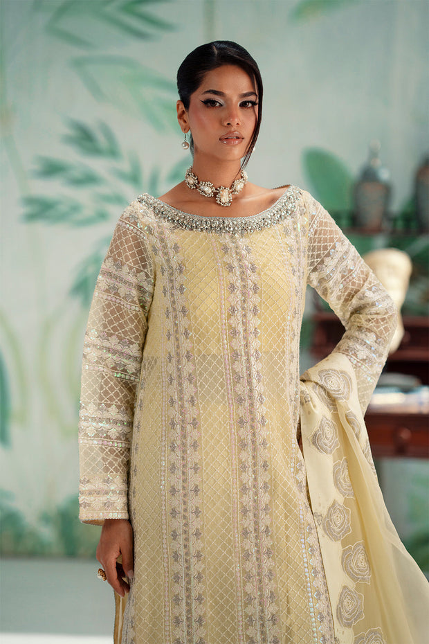 Silver Embroidered Organza Ensemble Pakistani Party Dress